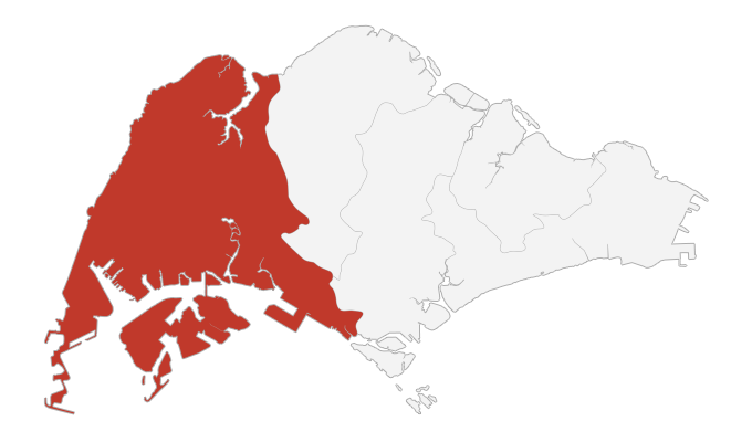 singapore west map